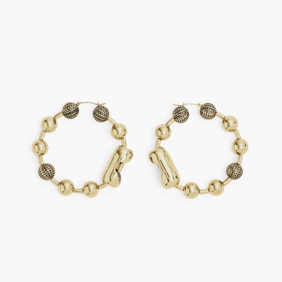 Klar Til At Baere Marc Jacobs | Monogram Ball Chain Hoop